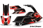 Preview: Tribal Flames Hintergrund = Schwarz, Designfarbe = Rot für Yamaha Superjet Freestyle (Runde Nase)