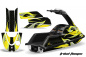 Preview: Tribal Flames Hintergrund = Schwarz, Designfarbe = Gelb für Yamaha Superjet Freestyle (Runde Nase)
