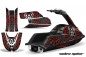 Preview: Widow Maker Hintergrund = Schwarz, Designfarbe = Rot für Yamaha Superjet Freestyle (Runde Nase)