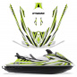 Preview: Dynamik Hintergrund = Lime Grün, Designfarbe = Schwarz für Yamaha VX Cruiser/VX Deluxe 2015-2020