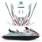 Preview: Dynamik Background = Teal Blue, Design color = Red for Yamaha VX Cruiser/VX Deluxe 2015-2020