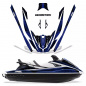 Preview: Geometrik Hintergrund = Schwarz, Designfarbe = Blau für Yamaha VX Cruiser/VX Deluxe 2015-2020