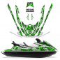 Preview: Psycho Kraken Hintergrund = Schwarz, Designfarbe = Grün für Yamaha VX Cruiser/VX Deluxe 2015-2020