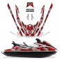 Preview: Psycho Kraken Hintergrund = Schwarz, Designfarbe = Rot für Yamaha VX Cruiser/VX Deluxe 2015-2020