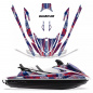 Preview: Quantum Hintergrund = Blau, Designfarbe = Rot für Yamaha VX Cruiser/VX Deluxe 2015-2020