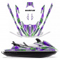 Preview: Quantum Hintergrund = Lila, Designfarbe = Grün für Yamaha VX Cruiser/VX Deluxe 2015-2020