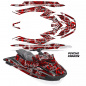 Preview: Psycho Kraken Background = Black, Design color = Red for Yamaha WaveRunner GP 1800R 21-23