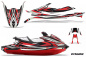Preview: Dynamik Hintergrund = Schwarz, Designfarbe = Rot für Yamaha WaveRunner GP 1800 17-20