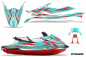 Preview: Dynamik Hintergrund = Teal Blau, Designfarbe = Rot für Yamaha WaveRunner GP 1800 17-20