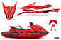 Preview: Tribe Hintergrund = Rot, Designfarbe = Schwarz für Yamaha WaveRunner GP 1800 17-20