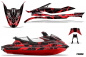 Preview: Tribe Hintergrund = Schwarz, Designfarbe = Rot für Yamaha WaveRunner GP 1800 17-20