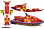 Preview: Meltdown Hintergrund = Rot, Designfarbe = Gelb für Yamaha Wave Raider 1994-1996