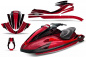 Preview: Geometrik Background = Black, Design color = Red for Yamaha Wave Runner 2002-2005