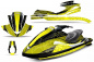 Preview: Geometrik Background = Black, Design color = Yellow for Yamaha Wave Runner 2002-2005