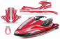 Preview: Zooted Background = Red, Design color = Silver for Yamaha Wave Runner 2002-2005
