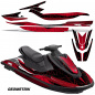 Preview: Geometrik Background = Black, Design color = Red for Yamaha Wave Runner EX Deluxe 17-20