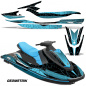 Preview: Geometrik Background = Black, Design color = Aqua Blue for Yamaha Wave Runner EX Deluxe 17-20