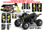 Preview: Mad-Hatter Hintergrund = Schwarz, Designfarbe = Gelb für Yamaha Banshee YFZ 350
