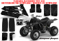 Preview: Diamond Flames Hintergrund = Schwarz, Designfarbe = Schwarz für Yamaha Banshee YFZ 350