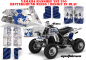 Preview: Meltdown Hintergrund = Weiß, Designfarbe = Blau für Yamaha Banshee YFZ 350