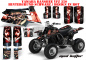 Preview: Mad-Hatter Hintergrund = Schwarz, Designfarbe = Rot für Yamaha Banshee YFZ 350