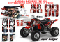 Preview: Mad-Hatter Hintergrund = Rot, Designfarbe = Weiß für Yamaha Banshee YFZ 350