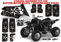 Preview: Northstar Hintergrund = Schwarz, Designfarbe = Weiß für Yamaha Banshee YFZ 350