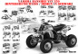Preview: SilverStar - Silverhaze Hintergrund = Weiß, Designfarbe = Schwarz für Yamaha Banshee YFZ 350