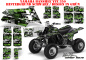 Preview: SilverStar - Silverhaze Hintergrund = Schwarz, Designfarbe = Grün für Yamaha Banshee YFZ 350