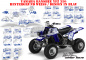 Preview: SilverStar - Silverhaze Hintergrund = Weiß, Designfarbe = Blau für Yamaha Banshee YFZ 350