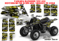 Preview: SilverStar - Silverhaze Hintergrund = Schwarz, Designfarbe = Gelb für Yamaha Banshee YFZ 350
