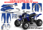 Preview: Tribal Flames Hintergrund = Blau, Designfarbe = Weiß für Yamaha Banshee YFZ 350