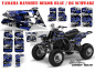 Preview: SilverStar - Silverhaze Hintergrund = Schwarz, Designfarbe = Blau für Yamaha Banshee YFZ 350