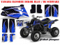Preview: Tribal Flames Hintergrund = Schwarz, Designfarbe = Blau für Yamaha Banshee YFZ 350