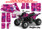 Preview: Butterfly Hintergrund = Pink, Designfarbe = Lila für Yamaha Banshee YFZ 350