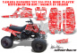 Preview: SilverStar - Silverhaze Hintergrund = Rot, Designfarbe = Silber für Yamaha Banshee YFZ 350 Full Bore