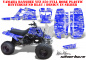 Preview: SilverStar - Silverhaze Hintergrund = Blau, Designfarbe = Silber für Yamaha Banshee YFZ 350 Full Bore