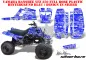 Preview: SilverStar - Silverhaze Hintergrund = Blau, Designfarbe = Silber für Yamaha Banshee YFZ 350 Full Bore