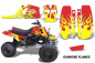 Preview: Diamond Flames Hintergrund = Rot, Designfarbe = Gelb für Yamaha Banshee YFZ 350 Full Bore