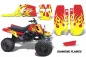 Preview: Diamond Flames Hintergrund = Rot, Designfarbe = Gelb für Yamaha Banshee YFZ 350 Full Bore