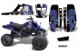 Preview: Mandy Hintergrund = Schwarz, Designfarbe = Blau für Yamaha Banshee YFZ 350 Full Bore