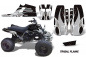 Preview: Tribal Flames Hintergrund = Schwarz, Designfarbe = Silber für Yamaha Banshee YFZ 350 Full Bore