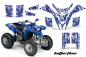 Preview: Butterfly Background = Blue, Design color = White for Yamaha Blaster YFS 200