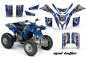 Preview: Mad-Hatter Background = Blue, Design color = Silver for Yamaha Blaster YFS 200