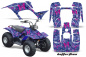 Preview: Butterfly Hintergrund = Blau, Designfarbe = Pink für Yamaha Breeze 125 1989-2007