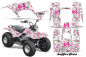 Preview: Butterfly Hintergrund = Weiß, Designfarbe = Pink für Yamaha Breeze 125 1989-2007