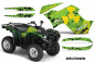 Preview: Meltdown Hintergrund = Grün, Designfarbe = Gelb für Yamaha Grizzly 700/550 2007-2014