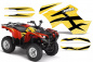 Preview: Zooted Hintergrund = Gelb, Designfarbe = Schwarz für Yamaha Grizzly 700/550 2007-2014