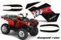Preview: Diamond Race Hintergrund = Schwarz, Designfarbe = Rot für Yamaha Grizzly 700/550 2007-2014