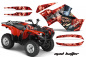 Preview: Mad-Hatter Hintergrund = Rot, Designfarbe = Silber für Yamaha Grizzly 700/550 2007-2014